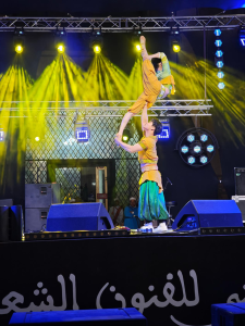 فعاليات الدورة الخامسة والخمسين للمهرجان الوطني للفنون الشعبية بمدينة مراكش