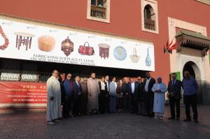 la fin de l'exposition itinérant de l'artisanat Sino-marocain à Marrakech 